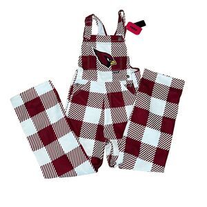 Arizona Cardinals NFL FOCO Overalls Buffalo Check Gingham Game Day Unisex Bib Sm